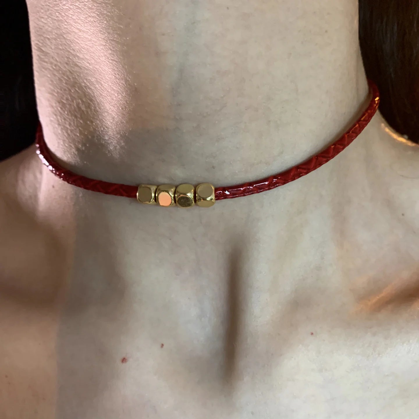 Lainey Croc Embossed Choker