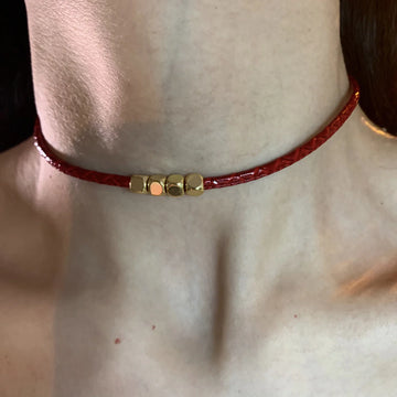 Lainey Croc Embossed Choker