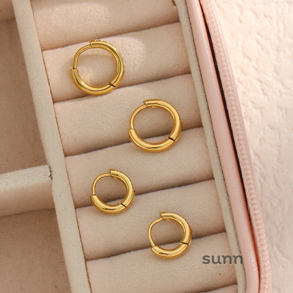 Laiyla Zircon Hoop Earrings [D2L9GHT4]