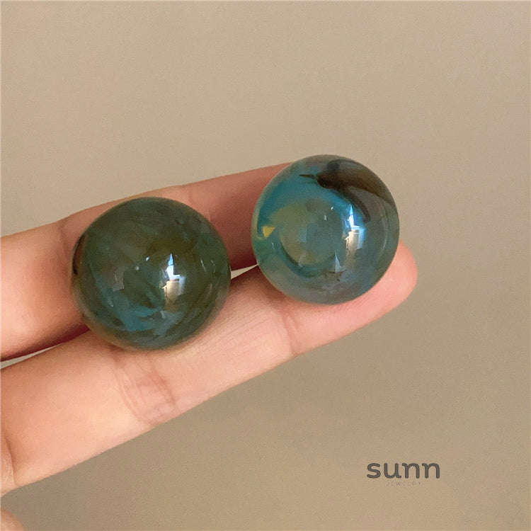 Lakelynn Ink Marbled Earrings [17TUR81R]