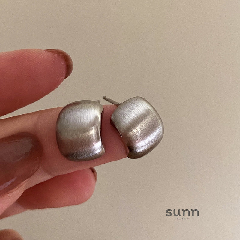 Lakota Brushed Hoop Earrings [B77GSOED]