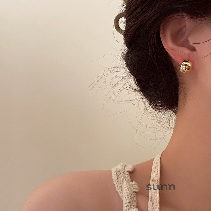 Lakota Brushed Hoop Earrings [D19BVDCL]