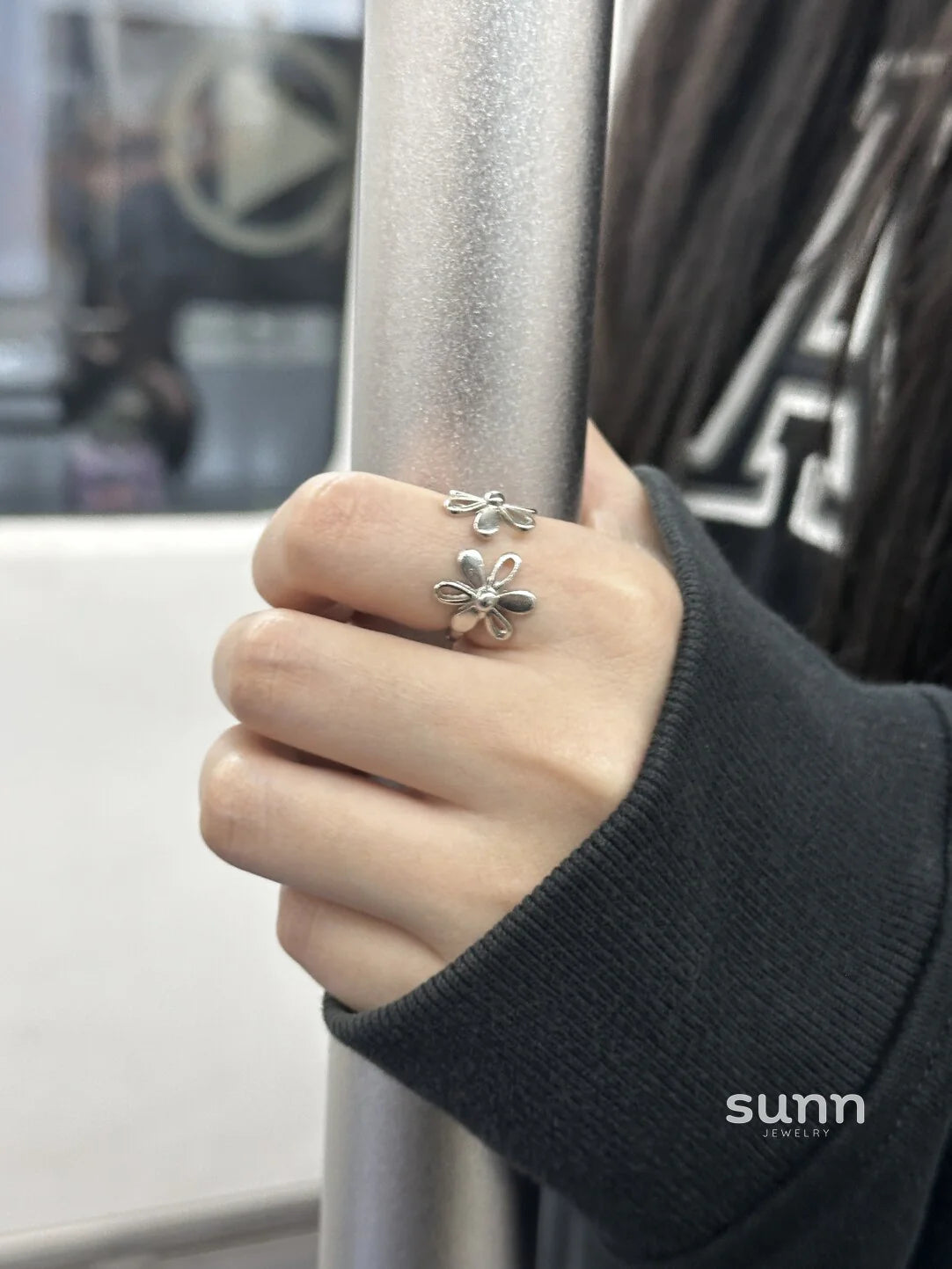 Lakota Double Flower Open Ring