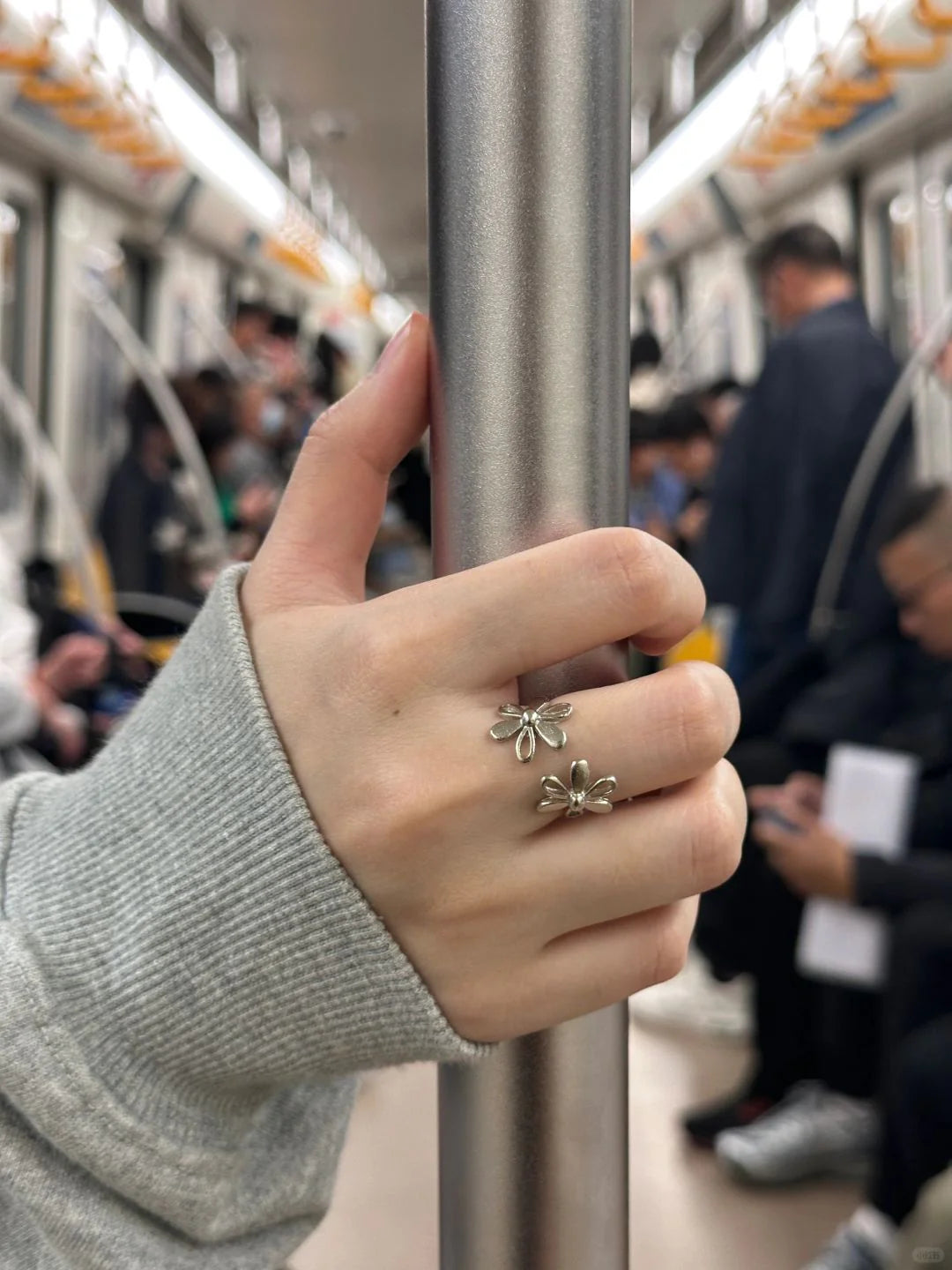 Lakota Double Flower Open Ring