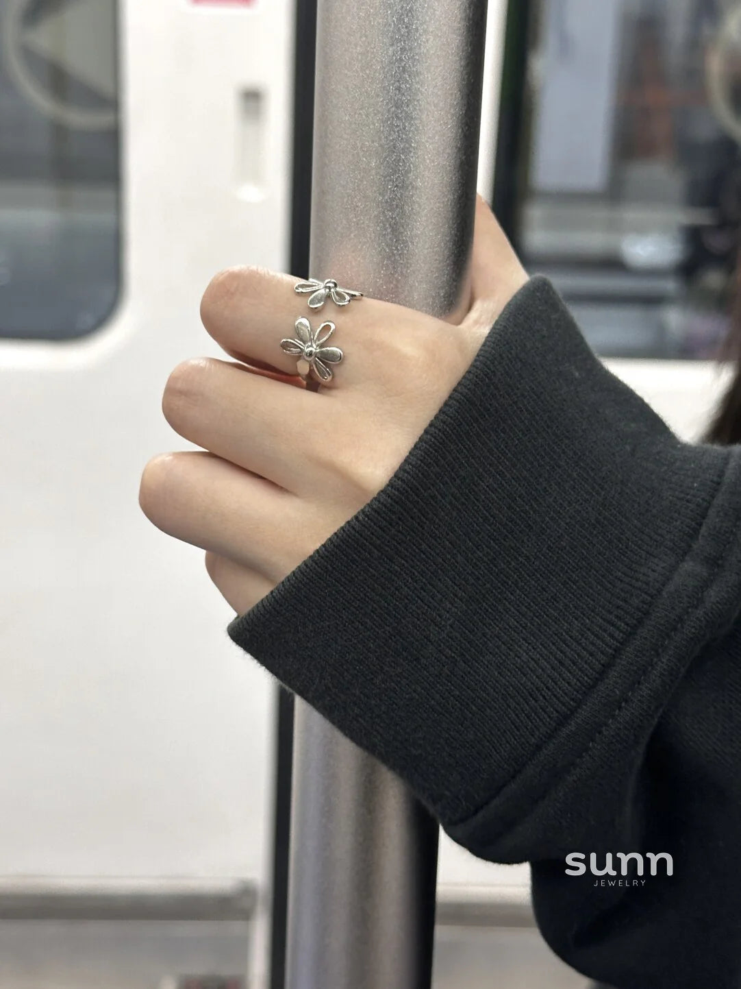 Lakota Double Flower Open Ring