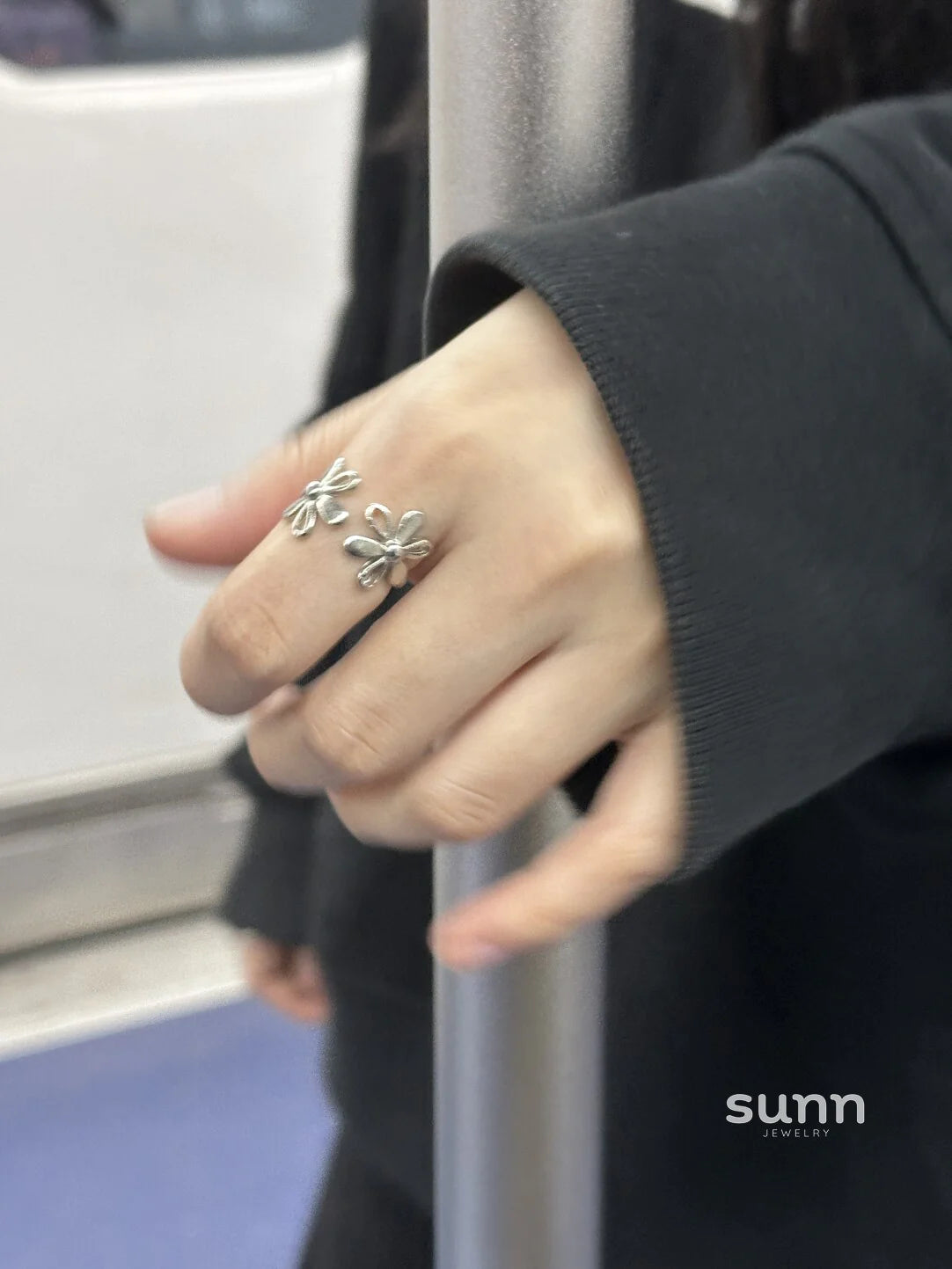 Lakota Double Flower Open Ring