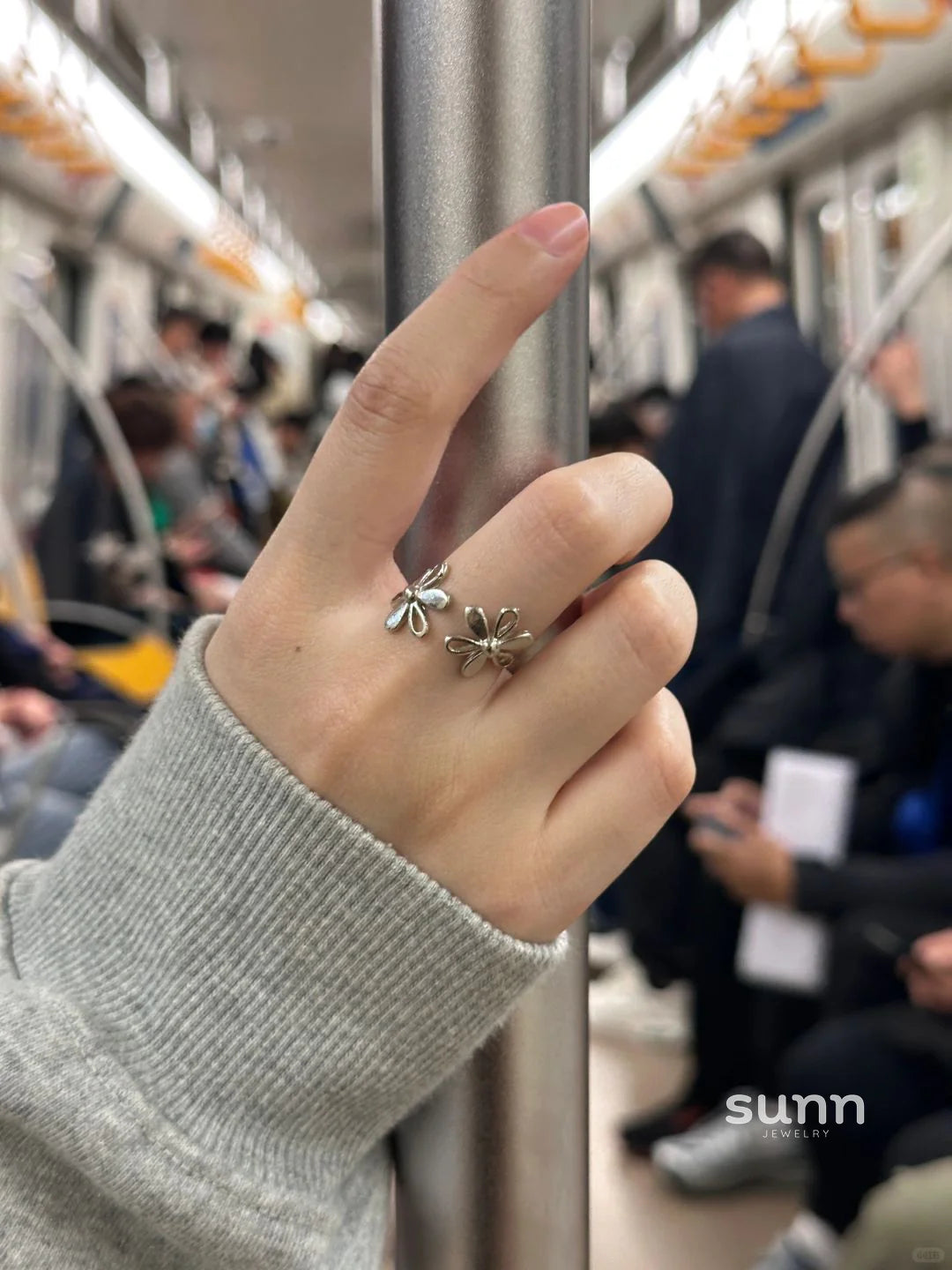 Lakota Double Flower Open Ring