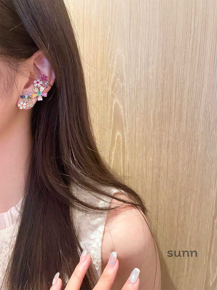 Lakynn Floral Gem Stud Earrings [TV7995R9]