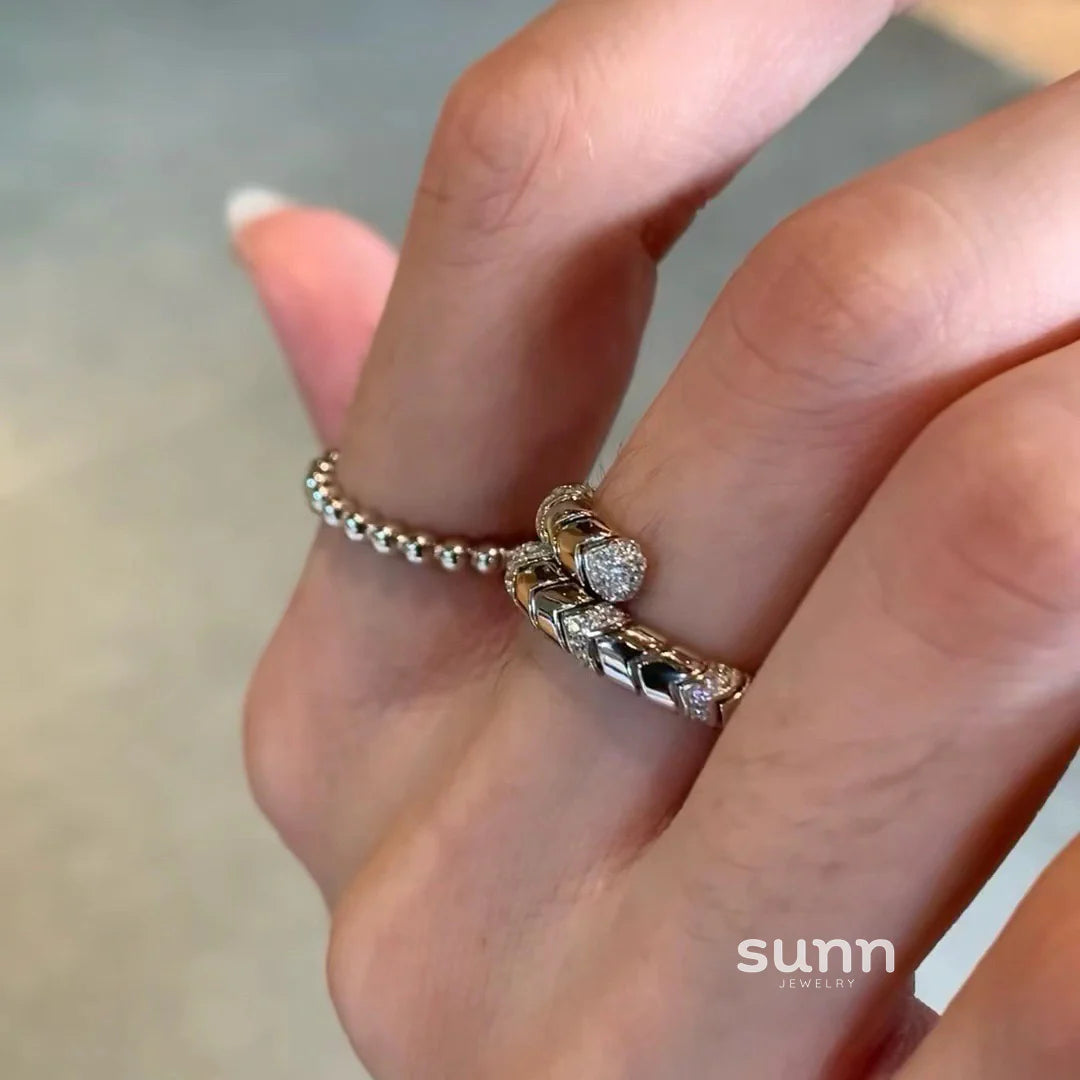 Lakynn Sterling Silver Snake Bone Ring