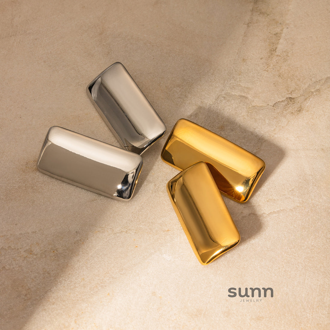Lanah Sleek Rectangle Earrings [WZELBUY7]