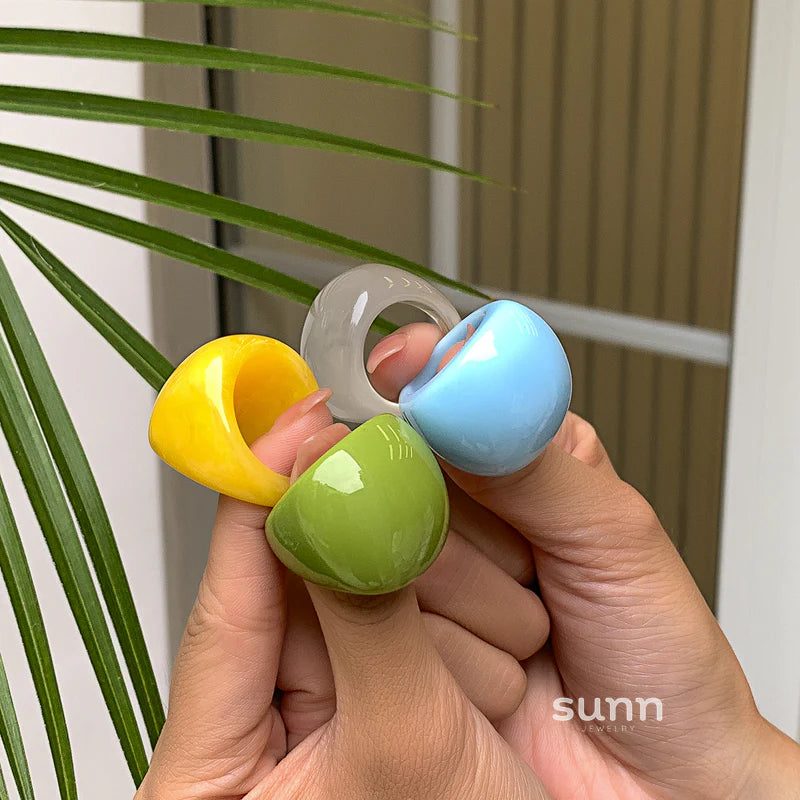 Lanaya Colorful Resin Ring