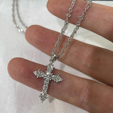Landrie Sparkling Zirconia Cross Necklace