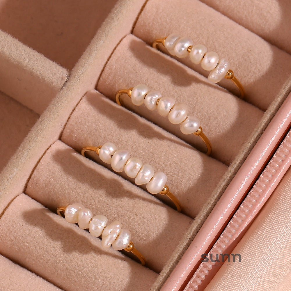 Landry Pearl Stacking Ring [H9V2ZE6J]