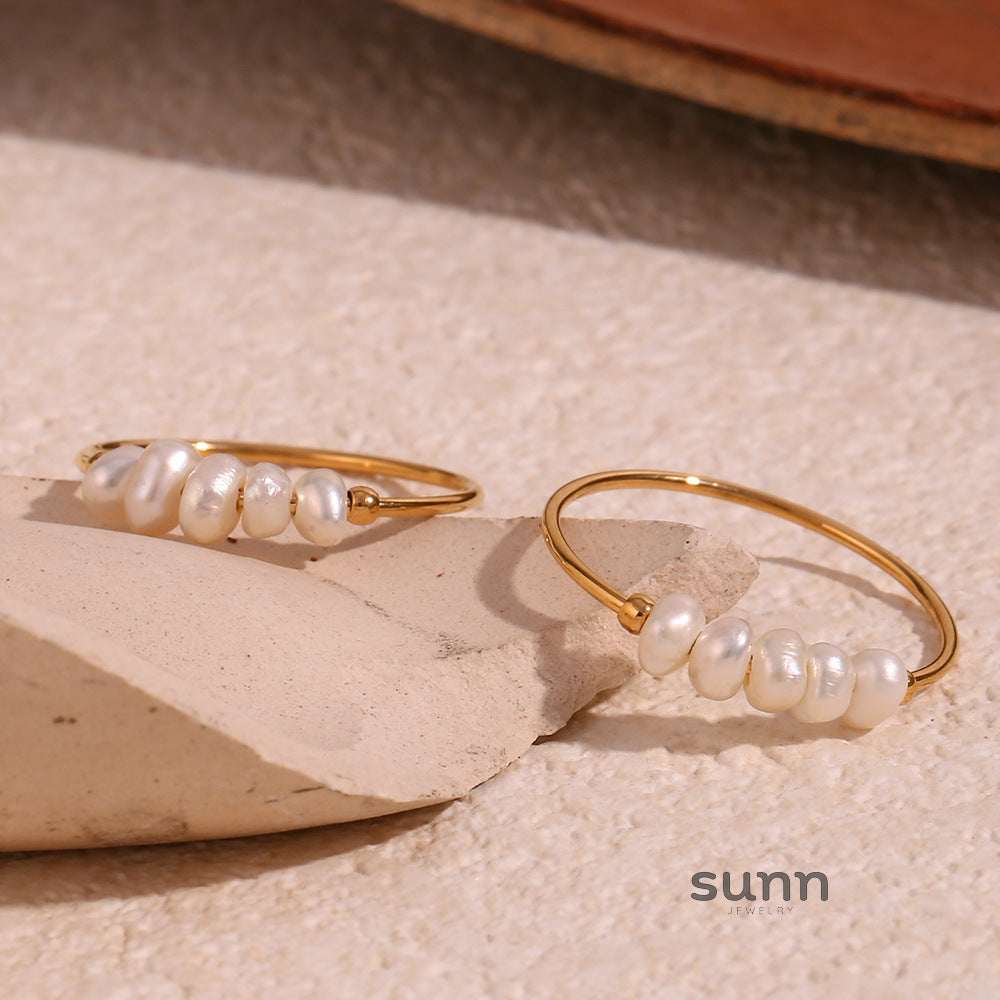 Landry Pearl Stacking Ring [T6INCT5Y]