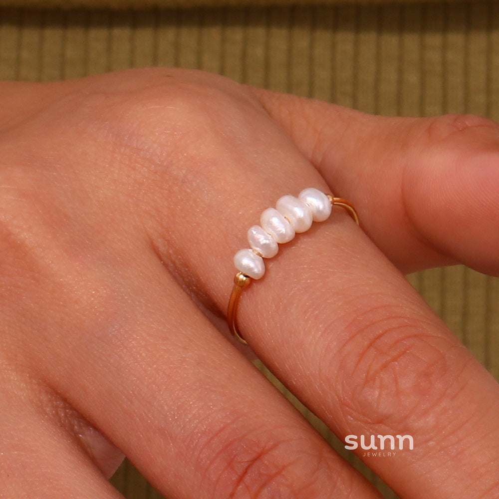 Landry Pearl Stacking Ring [OTX1QFJL]