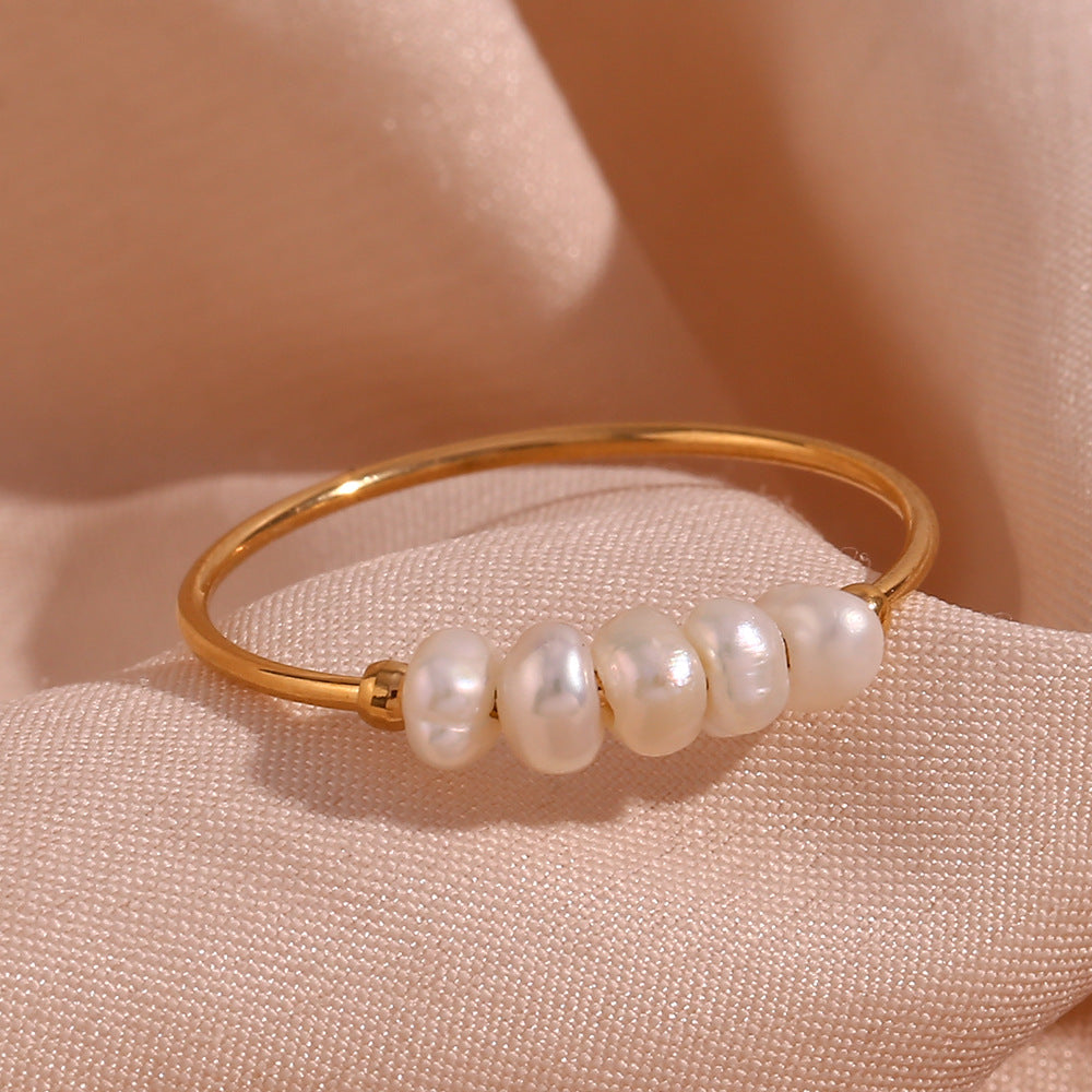 Landry Pearl Stacking Ring [H9V2ZE6J]