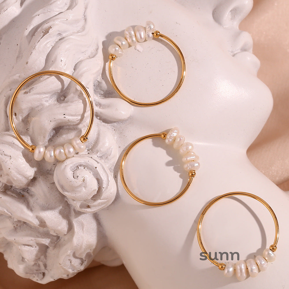 Landry Pearl Stacking Ring [WOUMWLEQ]