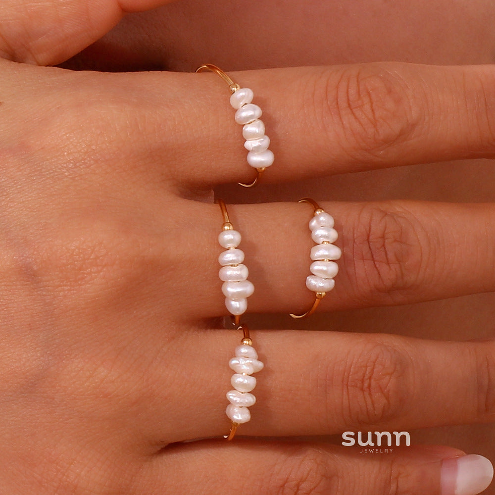 Landry Pearl Stacking Ring [5B6GPOP2]