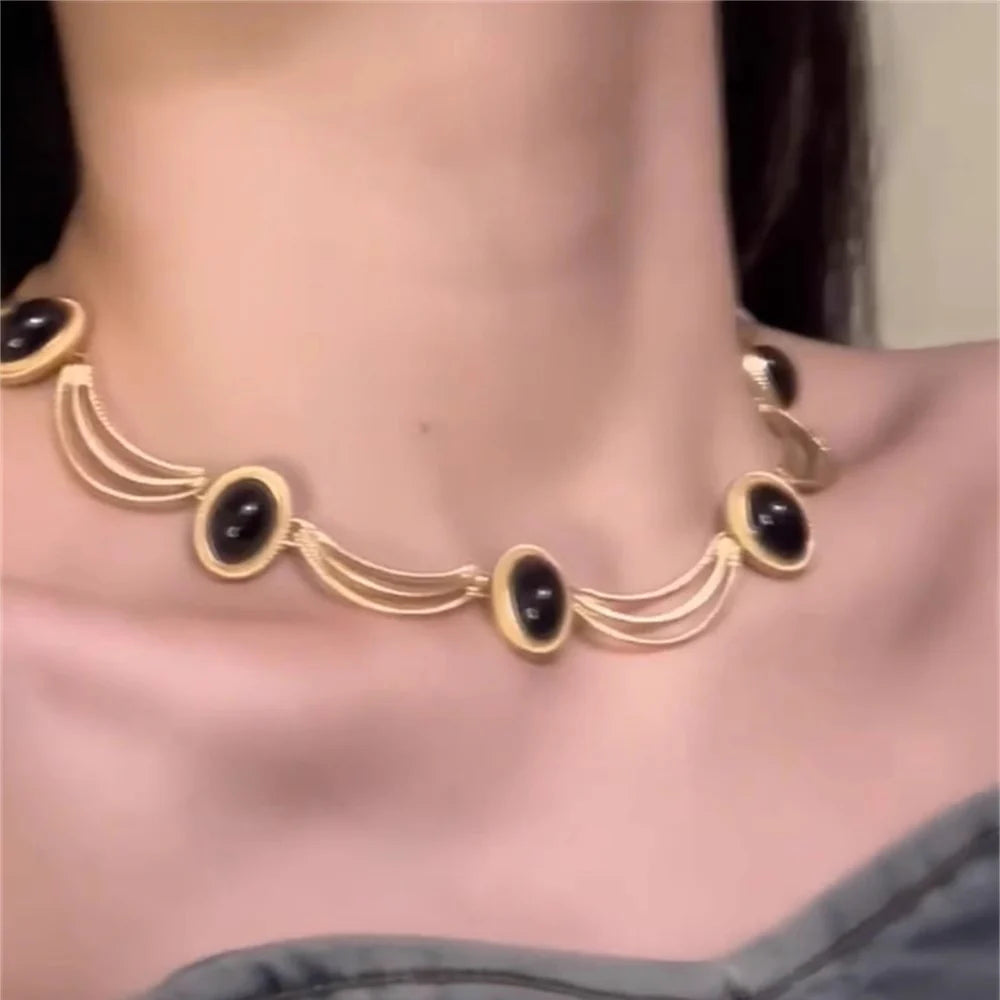 Landyn Gothic Gemstone Necklace Set