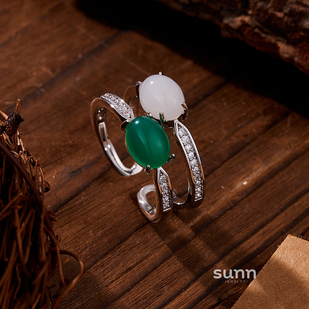 Laniya Emerald Double Band Ring [AYW8BRIF]