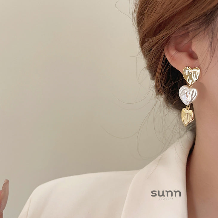 Lara Pearl Heart Earrings [IFT34Q55]