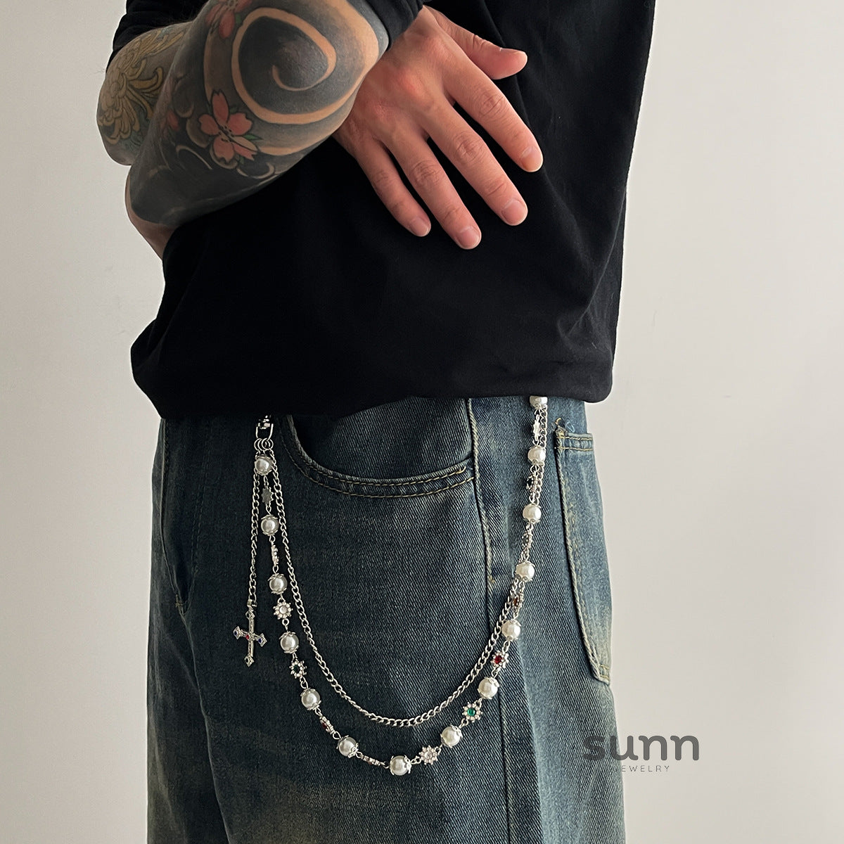 Laramie Pearl Floret Pants Chain [7Q51IPV8]