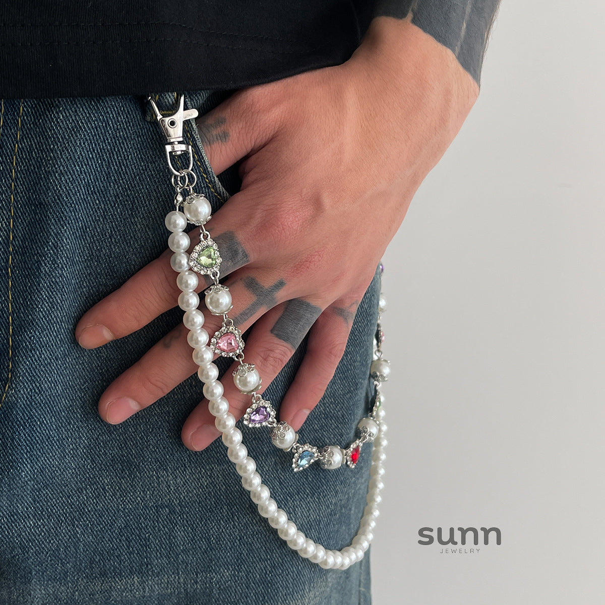 Laramie Pearl Floret Pants Chain [KL384NEO]
