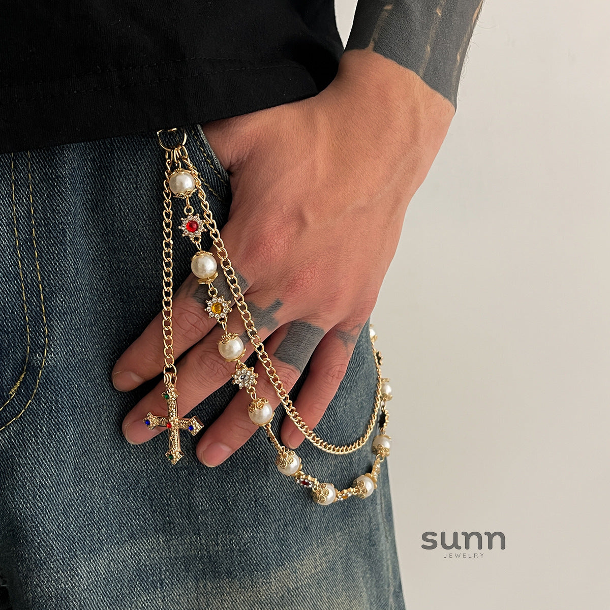 Laramie Pearl Floret Pants Chain [FZTNSCCC]