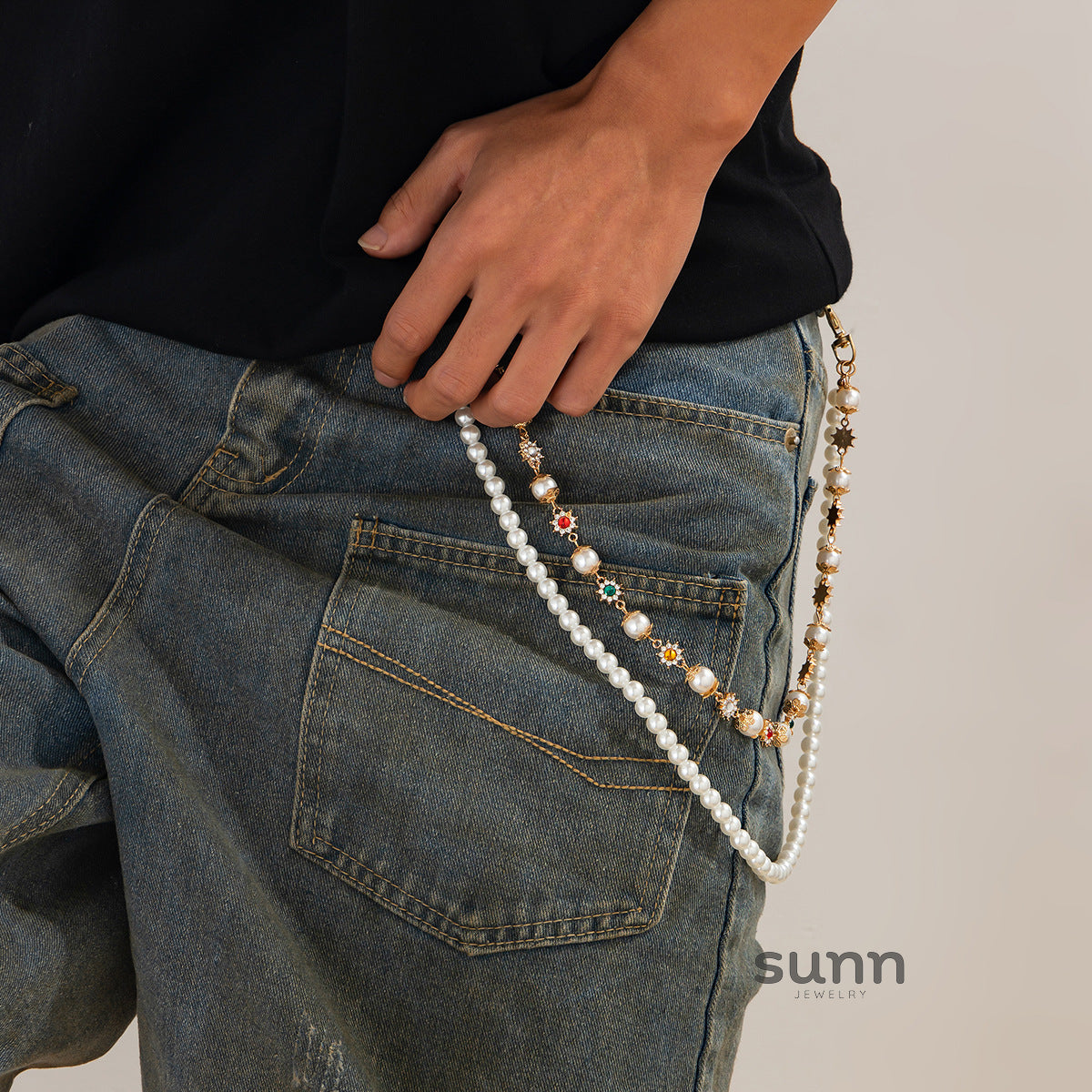 Laramie Pearl Floret Pants Chain [1O77YHHY]