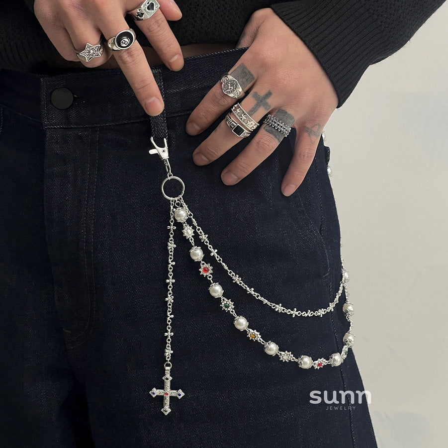 Laramie Pearl Floret Pants Chain [IO906PTL]