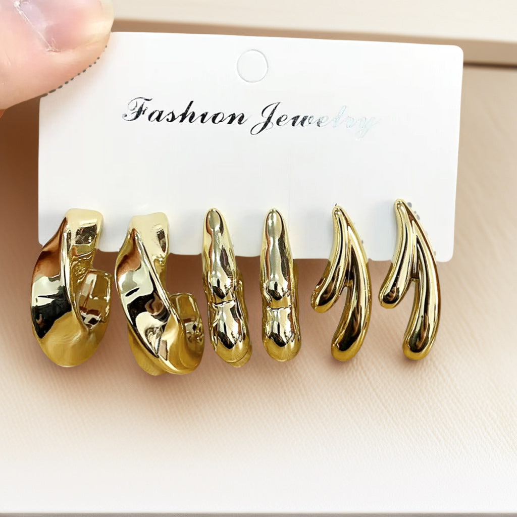 Lareina Geometric Shell Earrings [WA13RCLB]