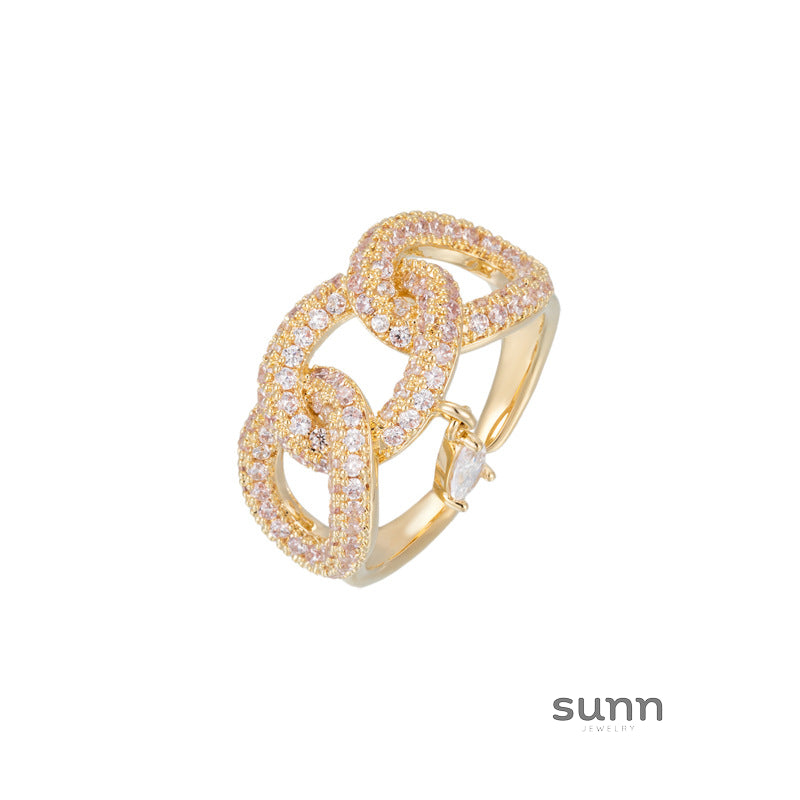 Laura Micro-Inlaid Wave Ring [SJ2D61U7]