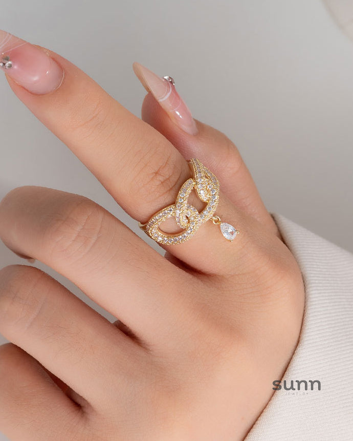 Laura Micro-Inlaid Wave Ring [ELHR599E]