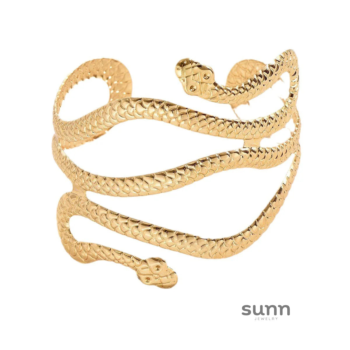 Laurel Coiled Serpent Arm Cuff