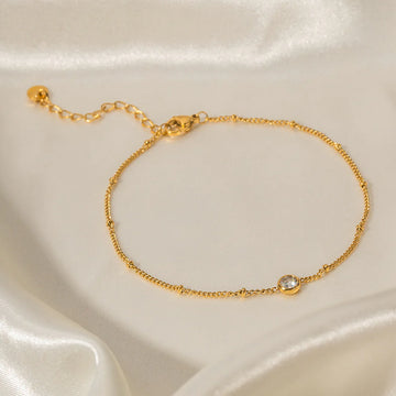 Lauren 16K Gold Zirconia Anklet