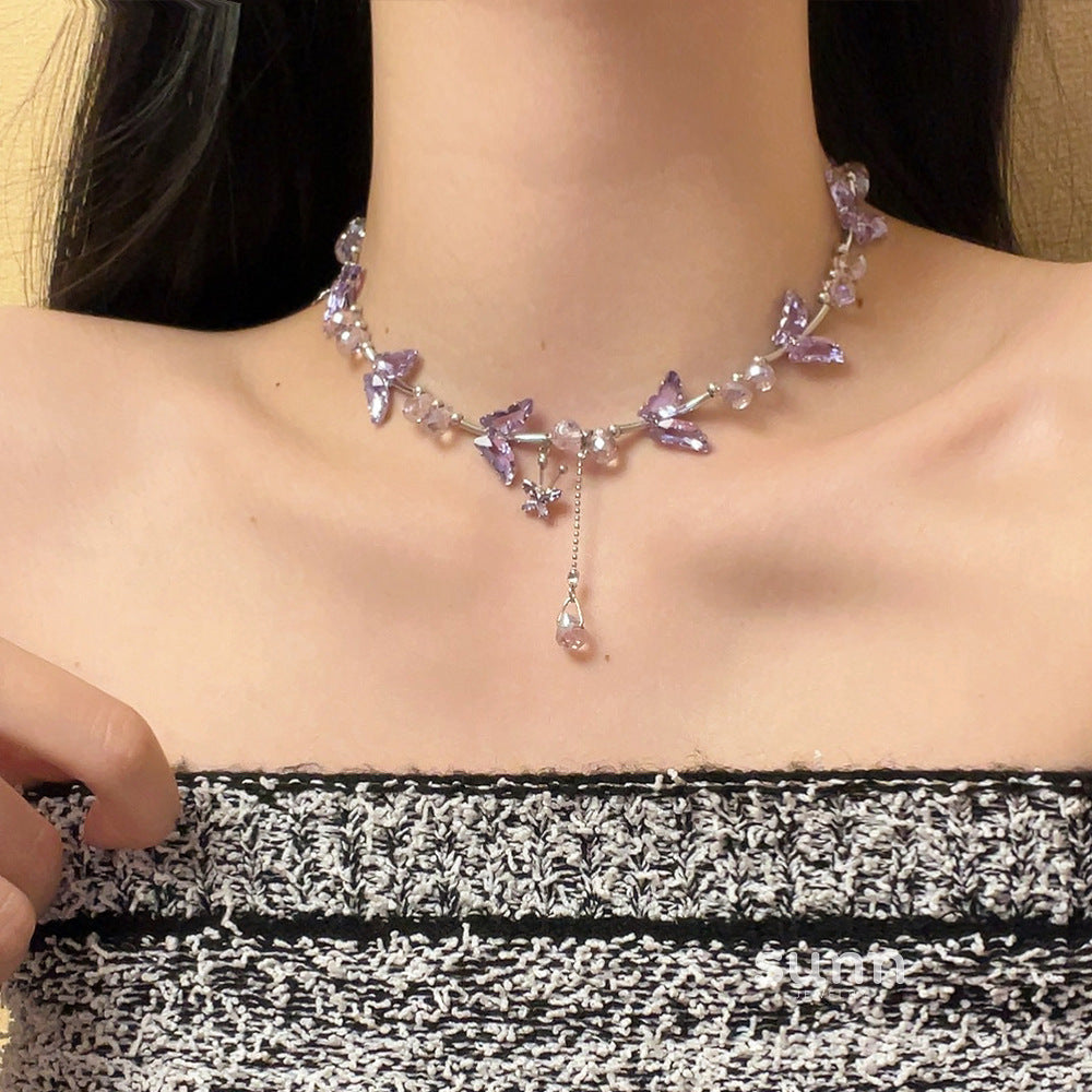 Lauryn Butterfly Tassel Necklace [QERZWTOF]