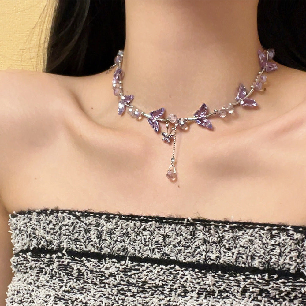 Lauryn Butterfly Tassel Necklace [QERZWTOF]