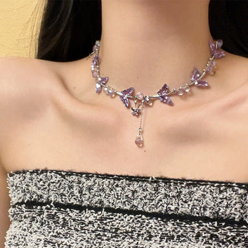 Lauryn Butterfly Tassel Necklace [QERZWTOF]