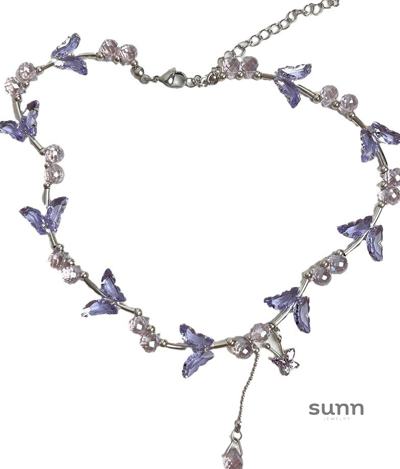 Lauryn Butterfly Tassel Necklace [YIBVGUWN]