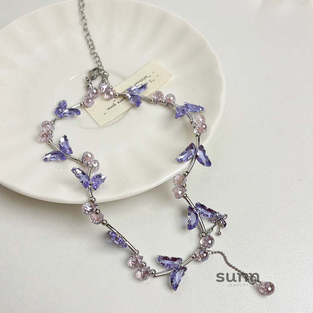 Lauryn Butterfly Tassel Necklace [UUEE7K1C]