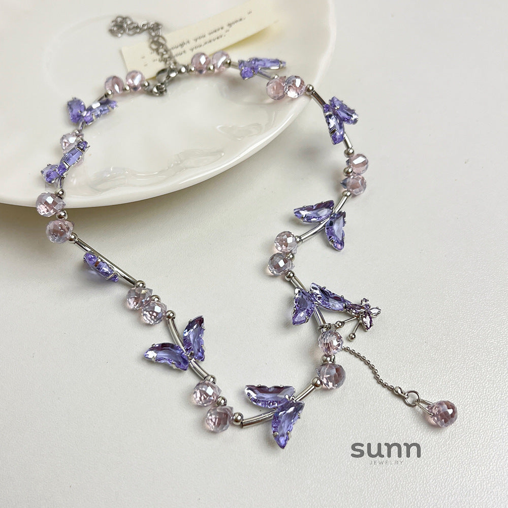 Lauryn Butterfly Tassel Necklace [NHALKZOR]