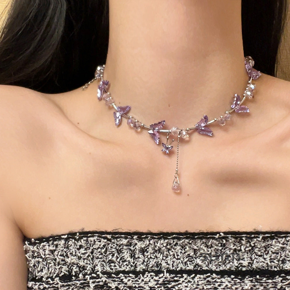 Lauryn Butterfly Tassel Necklace [PPYVOEDO]