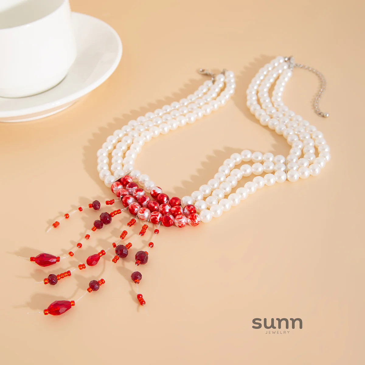 Laurynn Gothic Pearl Choker