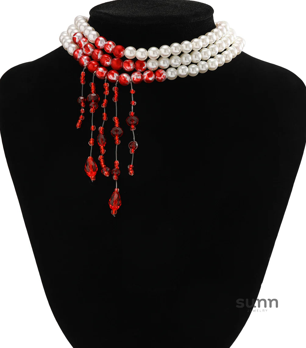 Laurynn Gothic Pearl Choker