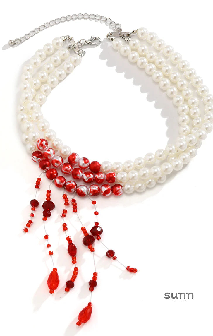 Laurynn Gothic Pearl Choker