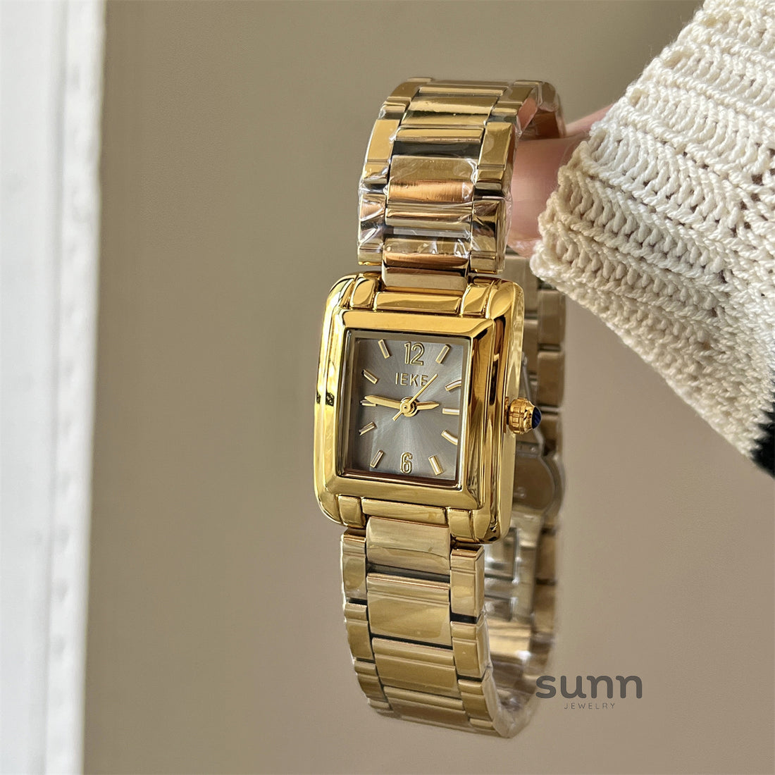Lavender Square Steel Mesh Watch [C17F0SBY]