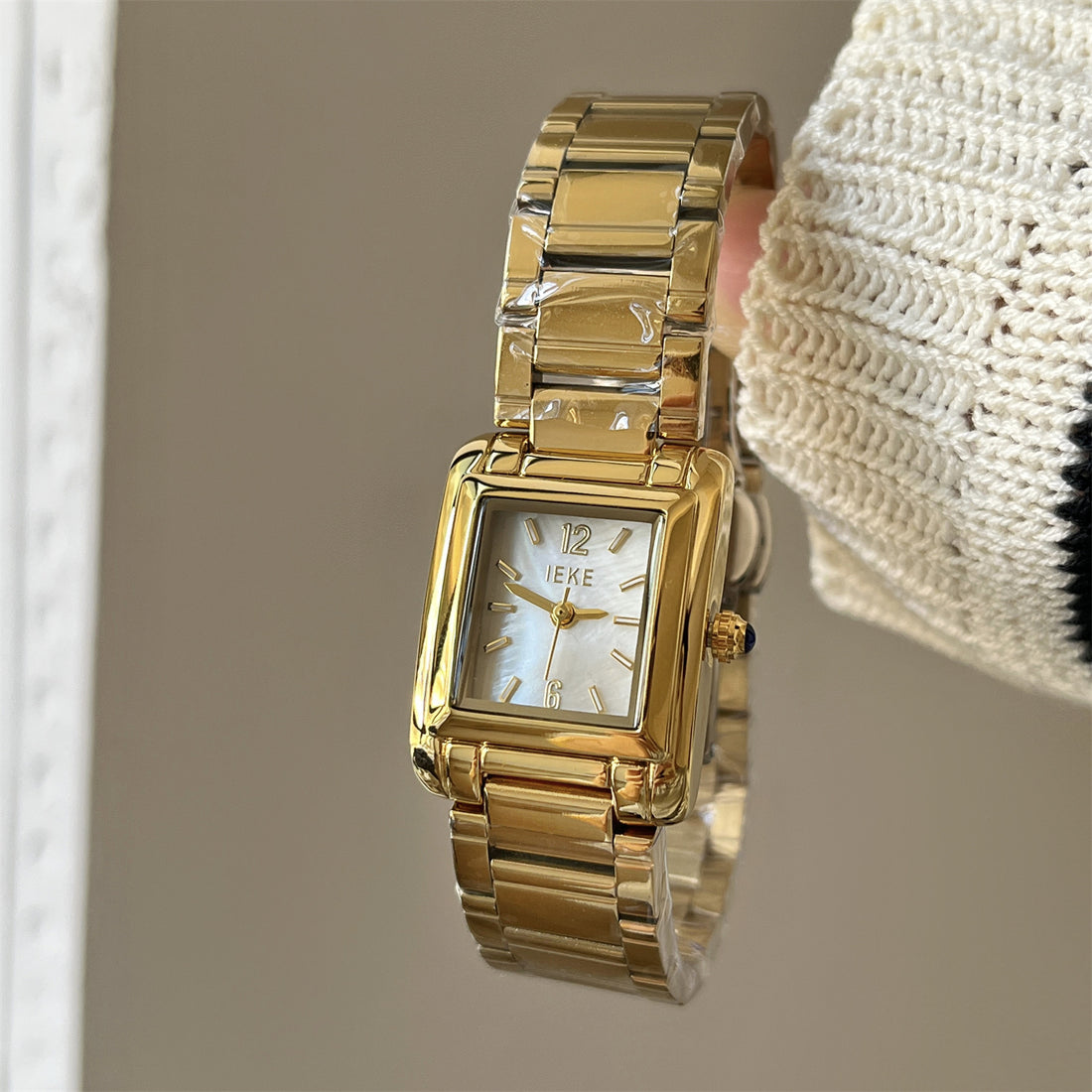 Lavender Square Steel Mesh Watch [C17F0SBY]