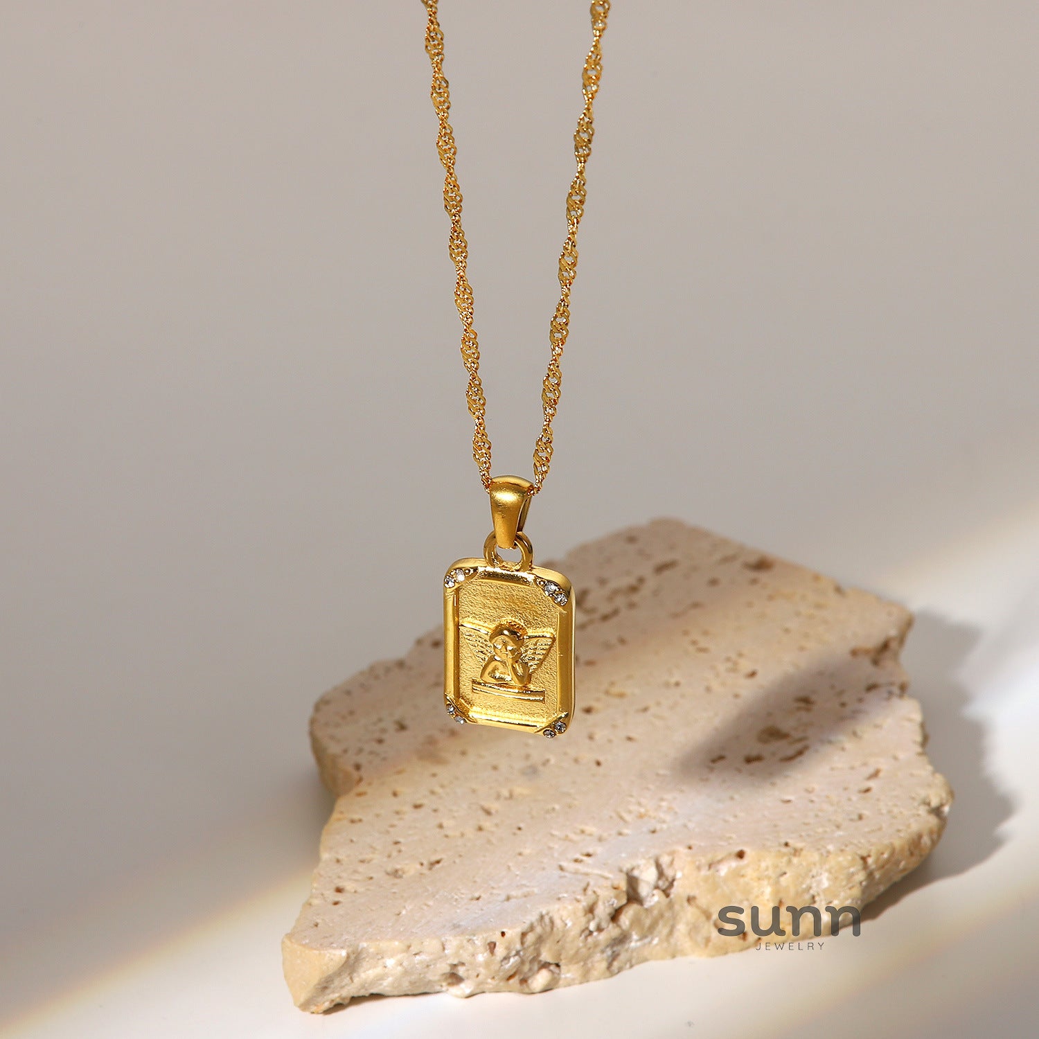 Layanna Gold Angel Necklace [5R14ICIE]
