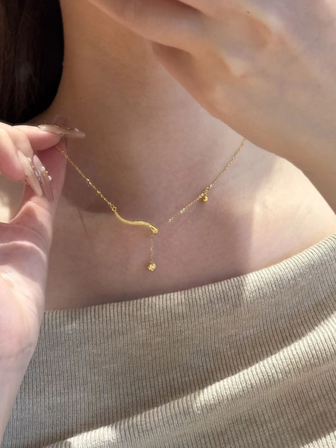 Laykin Celestial Serpentine Heart Necklace