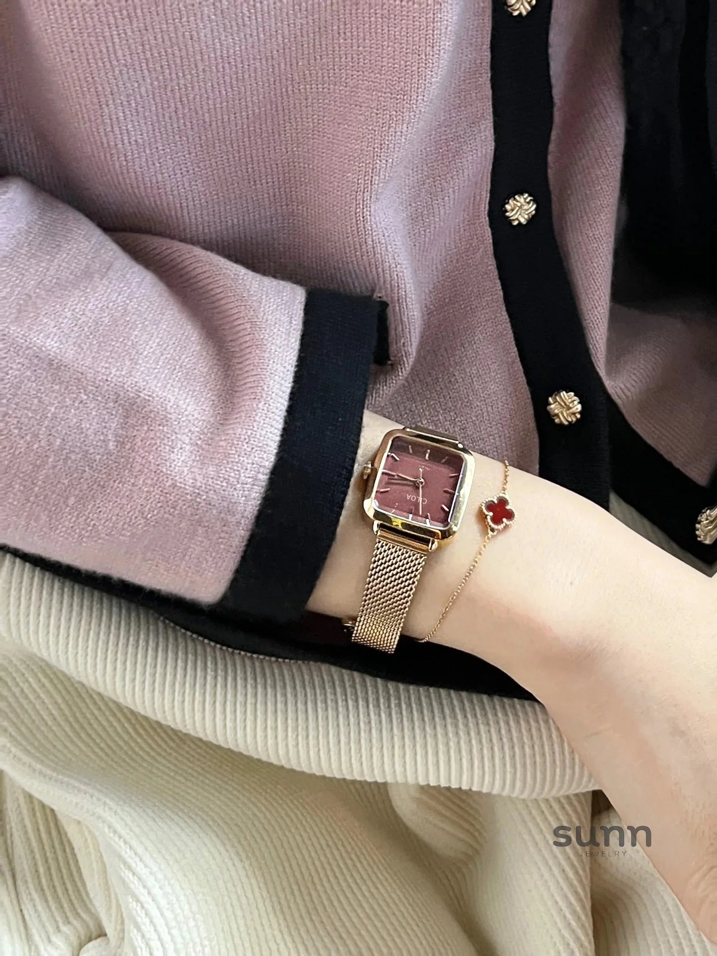 Laykin Crimson Square Watch